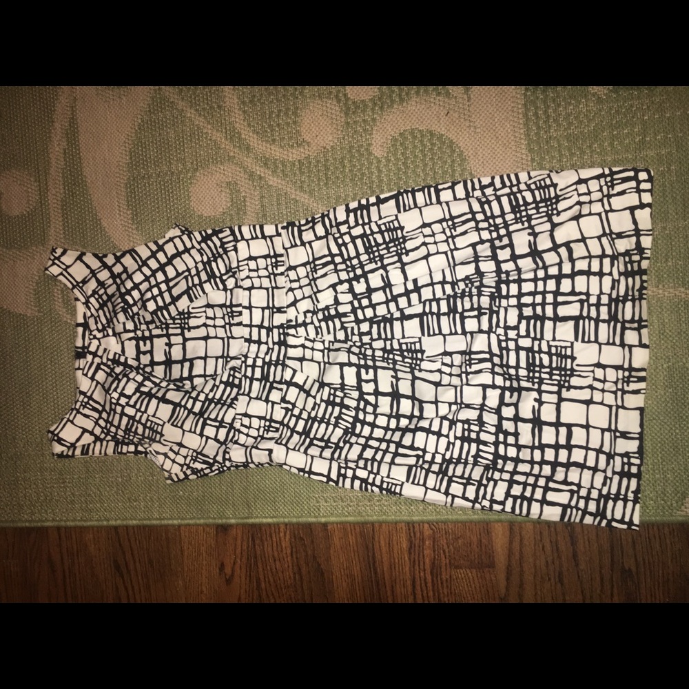 Black and white work dress